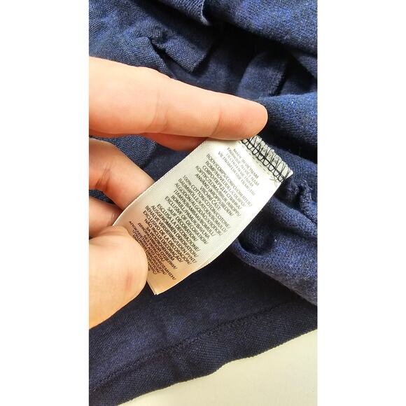 Polo ralph lauren navy blue classic fit sz L large career casual preppy top - Picture 4 of 6